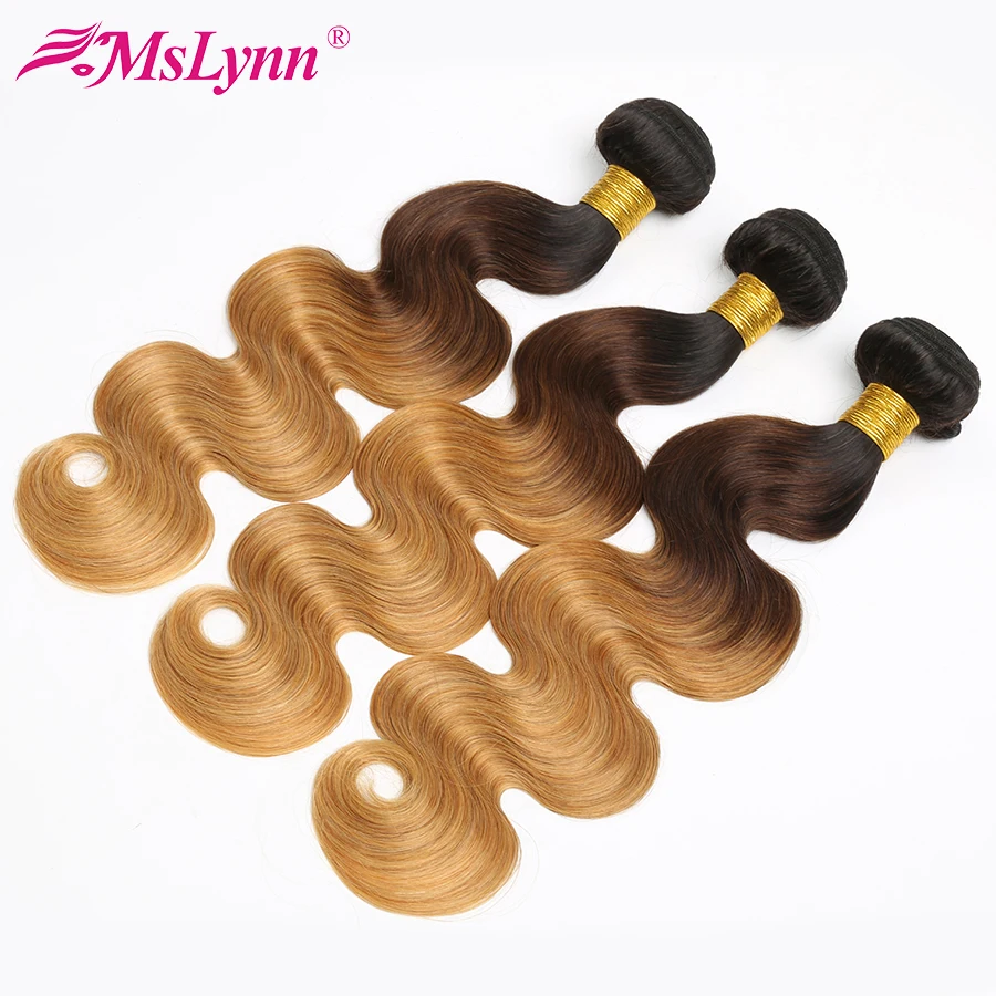 Ombre Hair Bundles Body Wave Bundles T1B/4/27 Brazilian Hair Weave Bundles 3 Tone Blonde Human Bundles Hair Mslynn Remy Hair Ombre Hair Bundles Body Wave Bundles T1B/4/27 Brazilian Hair Weave Bundles 3 Tone Blonde Human Bundles Hair Mslynn Remy Hair