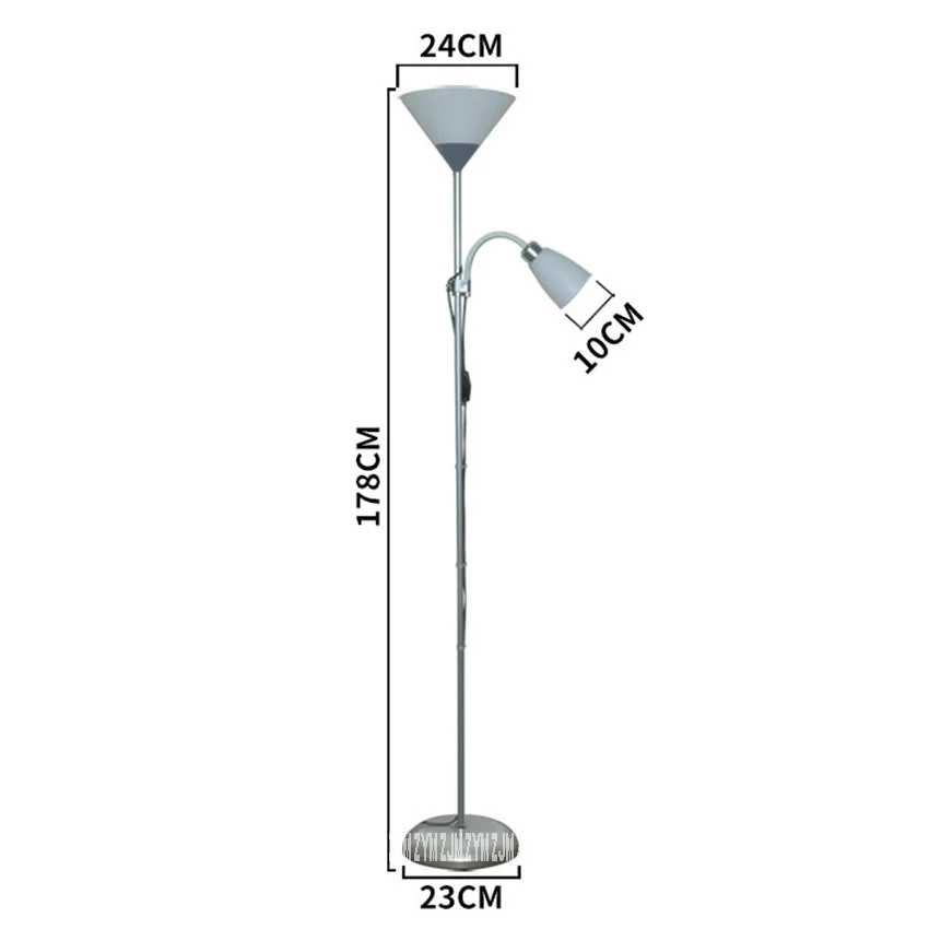 L002 напольная лампа с двойной головкой для гостиной, спальни, креативная простая светодиодная прикроватная декоративная вертикальная светодиодная настольная лампа E27 220 в