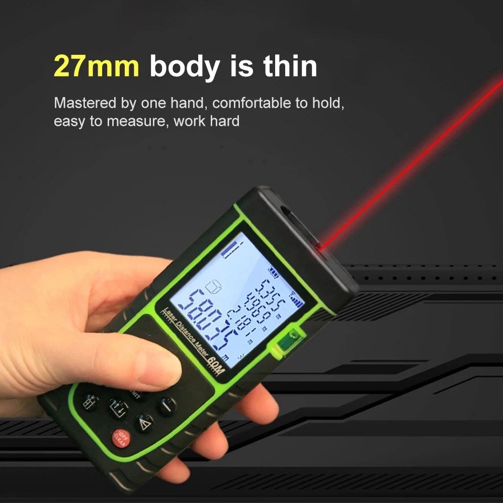 YIMAKER Handheld Laser Range Finder Laser Rangefinder Electronic Digital Ruler Diastimeter Measure 40M 60M 80M 100M YIMAKER Handheld Laser Range Finder Laser Rangefinder Electronic Digital Ruler Diastimeter Measure 40M 60M 80M 100M