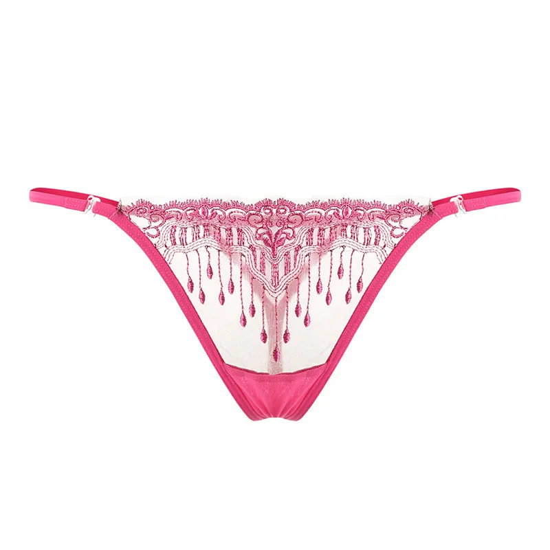 

Sexy Panties Transparent Ladies Thong Hot T Pants Sexy Lingerie Lace Hollow Embroidery Sexy Thong Women G String