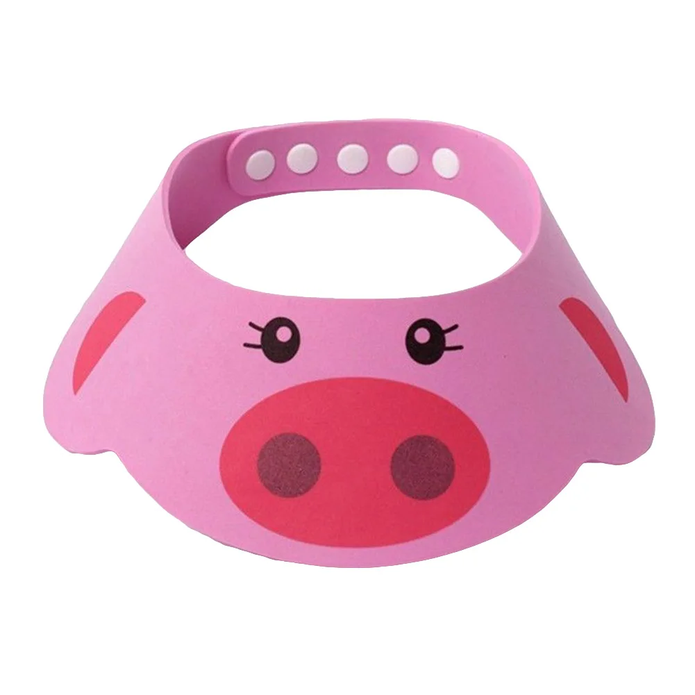 Adjustable bath hat Cartoon Animal Baby Bath Shower Shampoo Visor Kids Hair Washing Eye Shield Cap prevent shampoo water