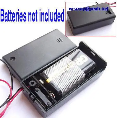 

DHL/EMS 150PCS PCS ON / OFF DC Battery Box Screw Fixed Cable Leads for 6F22 9V Batteries -A8