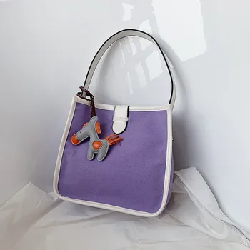 

Sweety Canvas Bags For Women 2020 New On The New Shoulder Bags Armpit Bag Trend Personality Small Solid Handbag