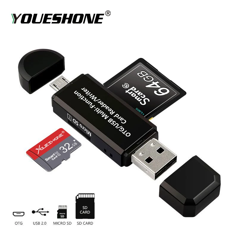 

2 In 1 USB OTG Card Reader Flash Drive High-speed USB2.0 Universal OTG TF/SD Card for Android phone Computer Extension Headers