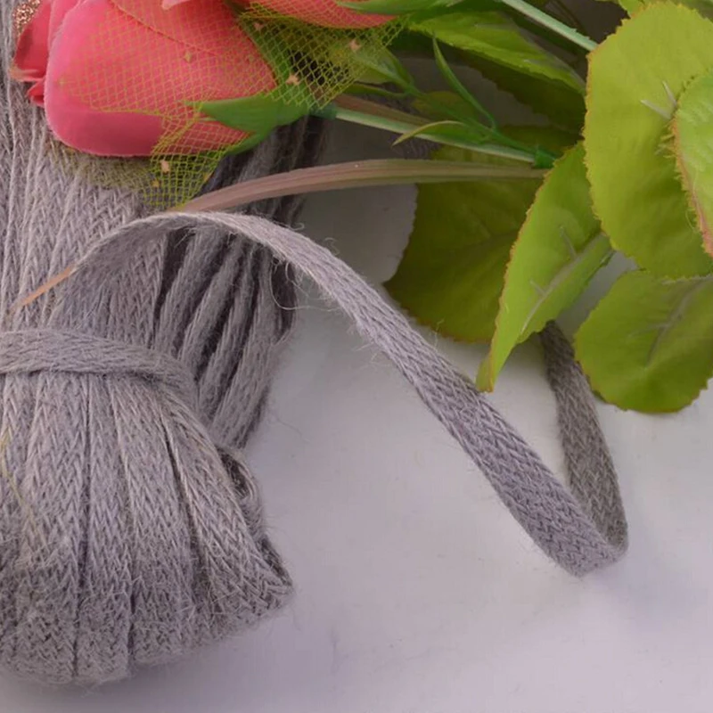 9 5 м хлопок плоский веревочный шнур полые витые плетеные веревочки DIY ручной работы дома ремесла обувь под брюки сумка аксессуары - Цвет: 9