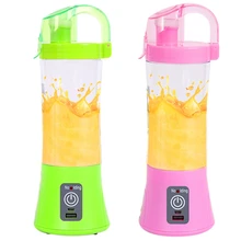 2 комплекта Usb Перезаряжаемый блендер миксер Портативный Мини соковыжималка машина для смузи бытовой небольшой соковыжималка-зеленый и