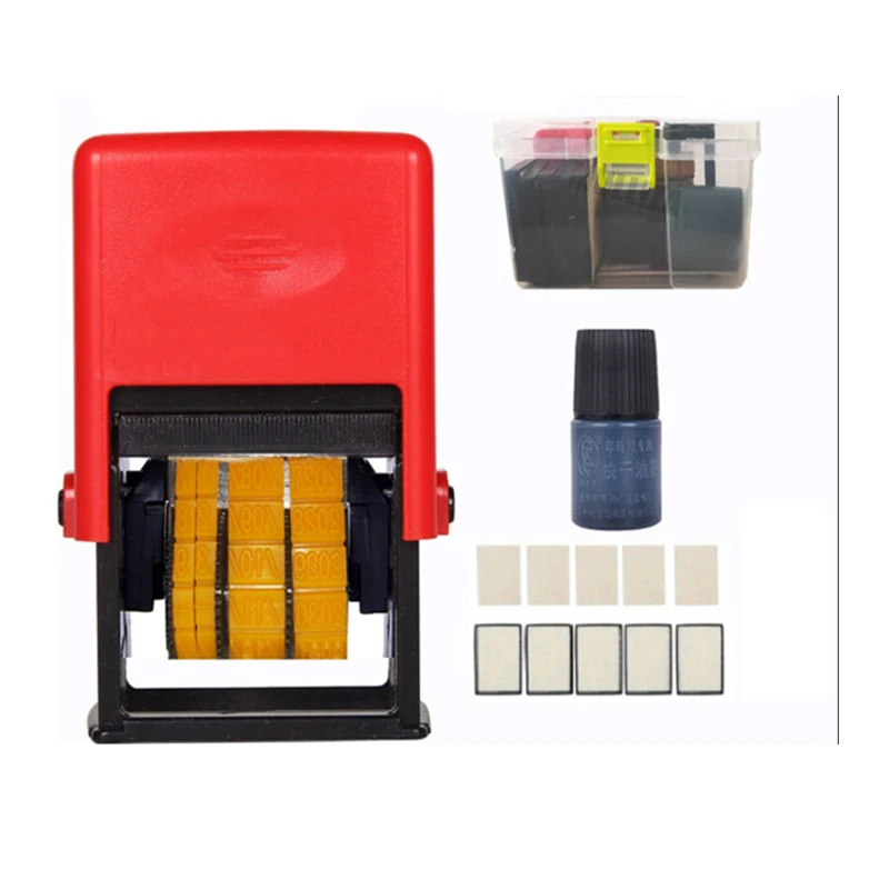 Portable Handheld Date Stamp Printer Quick-Drying Ink Date Printing Coding Machine for Food Plastic Bag Bottle Metal Can Printer
