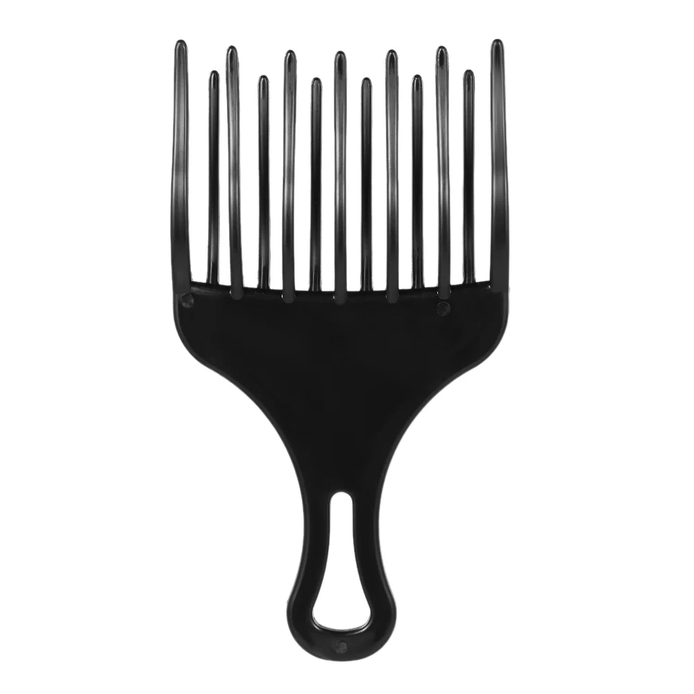 

1Pc Insert Afro Hair Pick Comb Wide Comb Teeth Hair Fork Brush for Curly Hair Plastic High & Low Gear Comb Hair Styling Tools