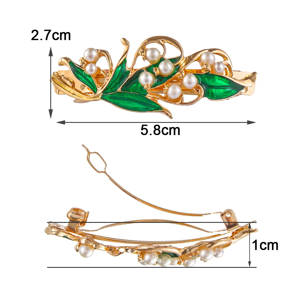 1 шт., жемчужная заколка в стиле ретро с зелеными листьями, заколка-пряжка с кристаллами, заколки для волос со стразами, головной убор, аксессуары для свадебной вечеринки