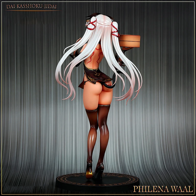 Japan Hobby Amakuni Dai Kasshoku Jidai Philena Waal PVC Action Figure Toy 26cm Anime Sexy Girl toy Collection Doll Gifts | Игрушки и