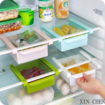 

1pcs creative home storage refrigerator fresh-keeping partitions kitchen organization storage rack food sorting racks