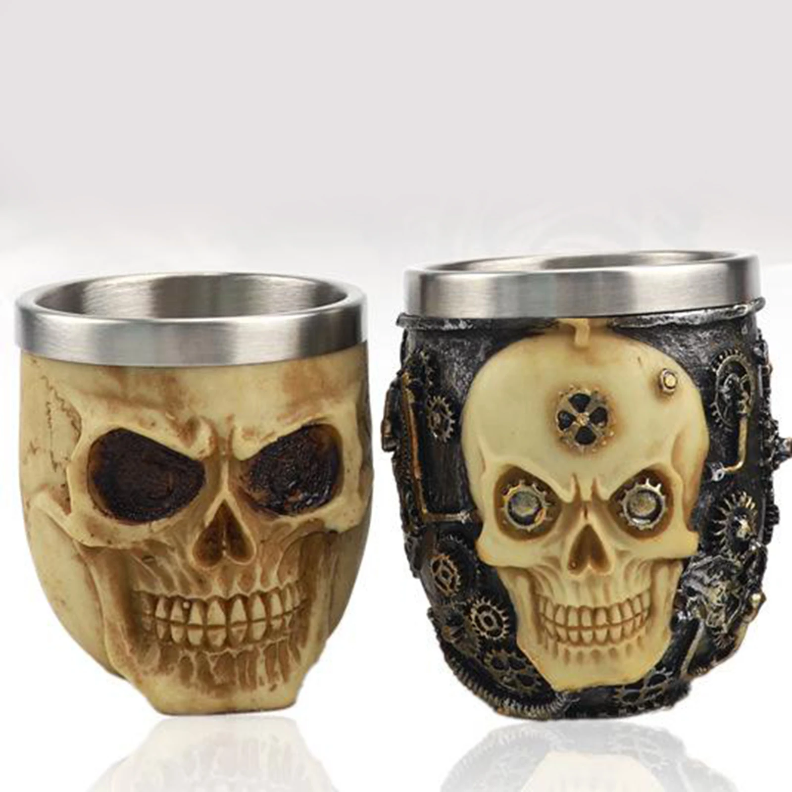 Skull Pattern Soap Cup Shaving Lather Bowl Facial Care Heavy Duty Sturdy