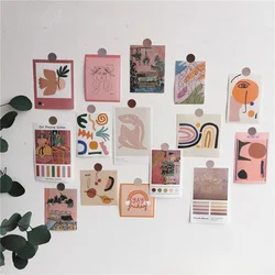 Ins – papier affiche de peinture à l'huile Vintage nordique, autocollant mural d'art abstrait, arrière plan, papier cartonné décoratif, accessoires Photo, Diy bricolage, 30 feuilles 