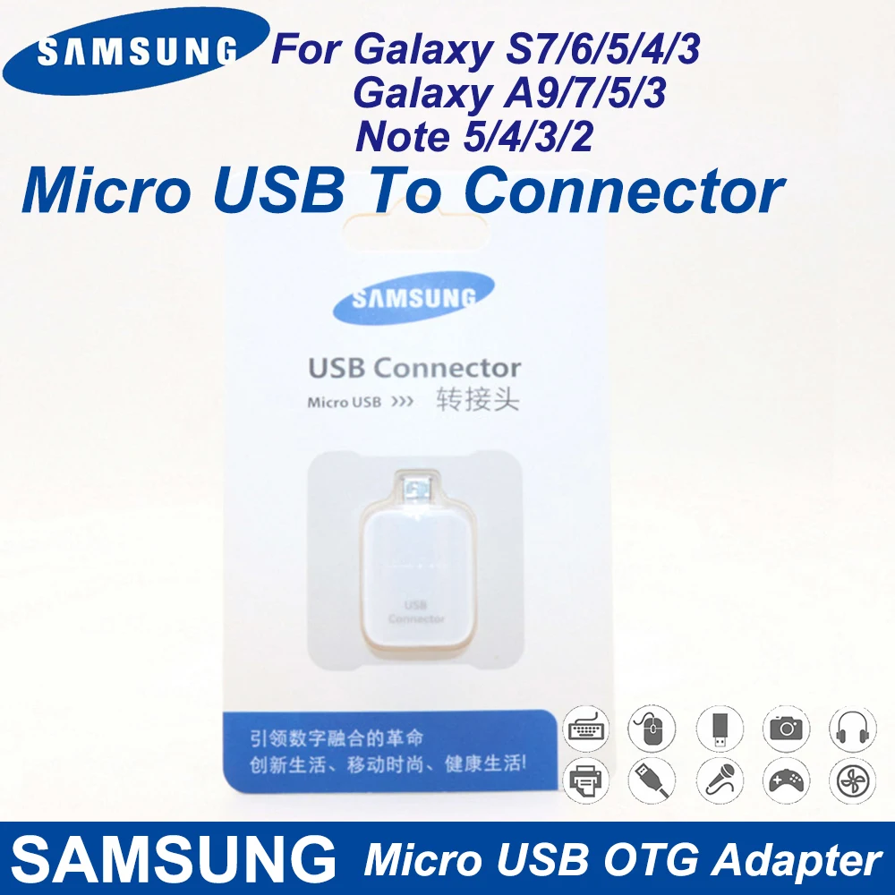Микро Usb OTG коннектор адаптер для Samsung Galaxy S4 S5 S6 S7 Edge J3 J5 J7 A3 A5 A7 поддержка