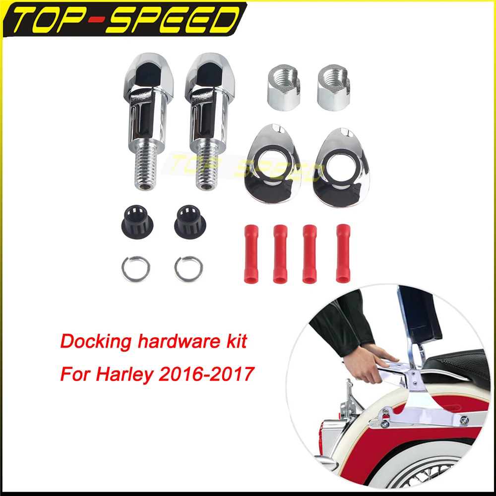 Chrome Docking Hardware Kit Detachable Racks Sissy Bars Side Plates