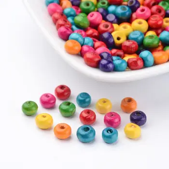 

50~200Pcs Wood Beads Loose Spacer Charms for Jewelry Pendant Bracelet Making