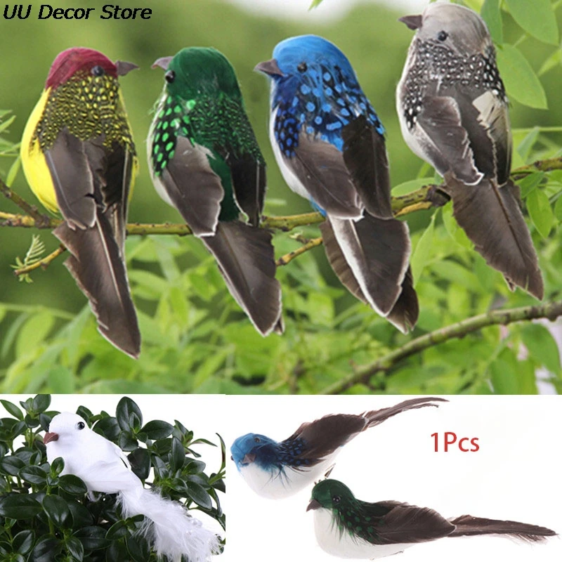 1Pcs 3D Fake Craft Birds Artificial Foam Feathers Birthday Party Decorations Home Garden Wedding Decoration | Дом и сад