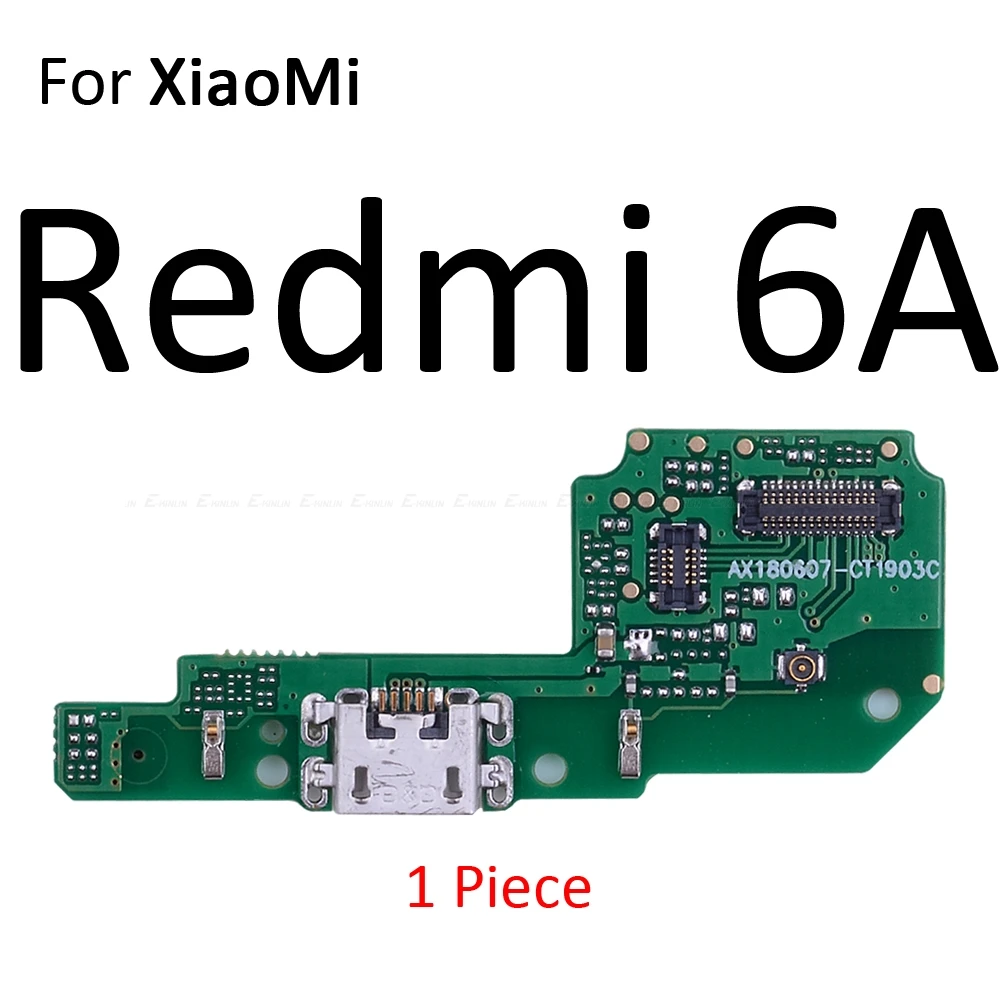 Зарядное устройство Док-станция usb зарядный порт вилка плата с микрофоном гибкий кабель для XiaoMi PocoPhone F1 Redmi Note 7 6 5 Pro Plus 7A 6A S2 - Цвет: For Redmi 6A