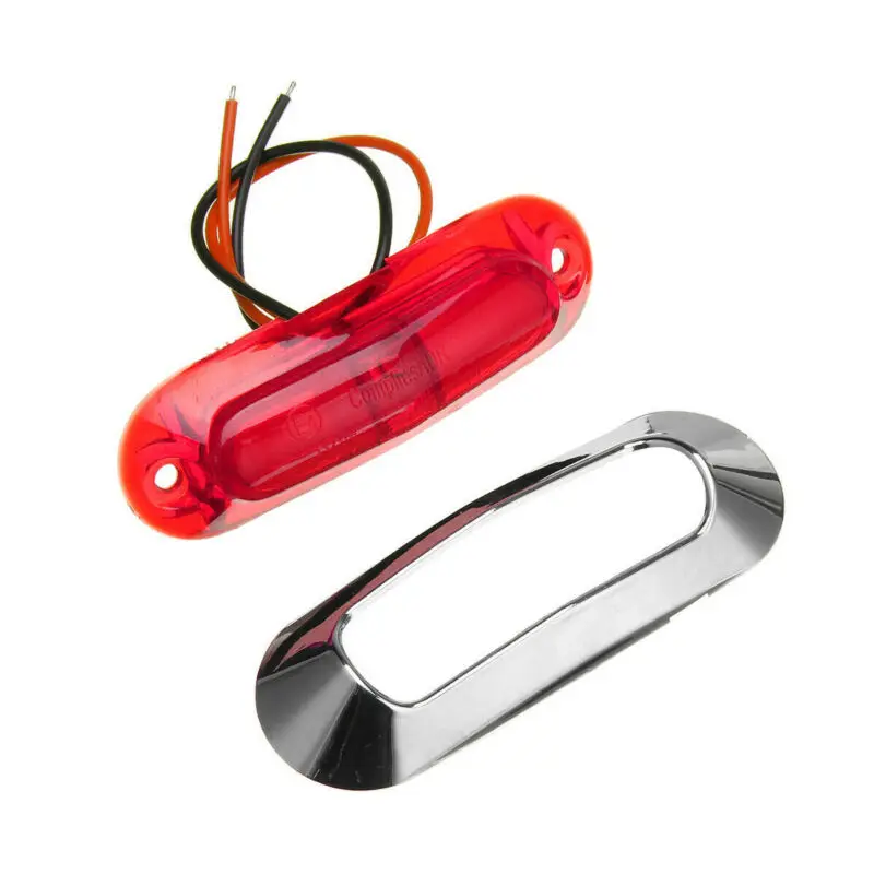 2 w lado marcador luzes 3.5x1.1x0.78 em 10x vermelho 4 caminhões led