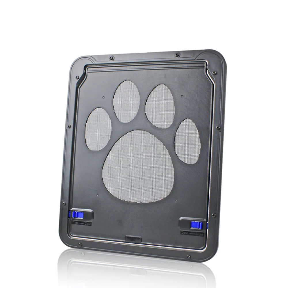 Pet Screen Door New Dog Paw Print Door Anti-bite Small Dog/Cat Screen ABS+Nylon Net Material Pet Supplies Pet door,plastic pet door