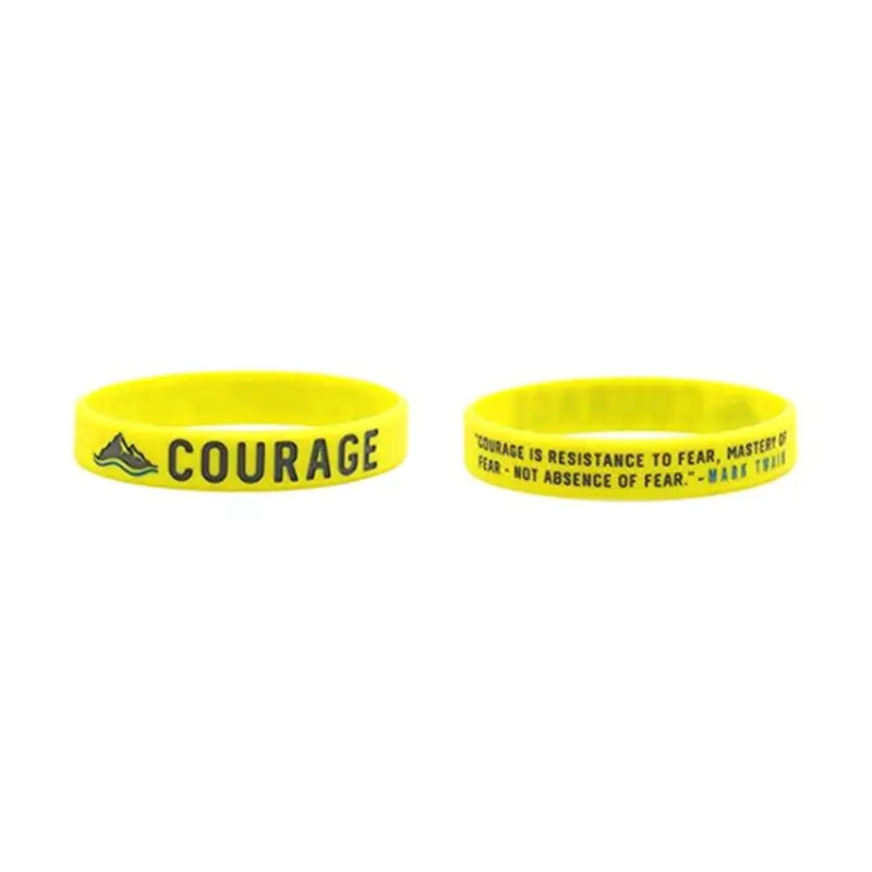 Motivational Silicone Bracelet Rubber Wristbands Inspirational Bracelet Dream Courage Strength Believe Faith Hope Bangle 1Pc rubber silicone bracelet