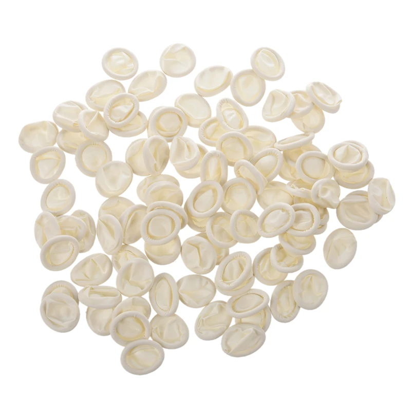 

100 ps Latex Rubber Finger Cots Finger Protectors Powder
