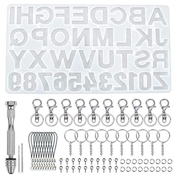 

Promotion! Alphabet Resin Molds, Silicone Letter Number Resin Casting Molds for Keychain Diy Craft