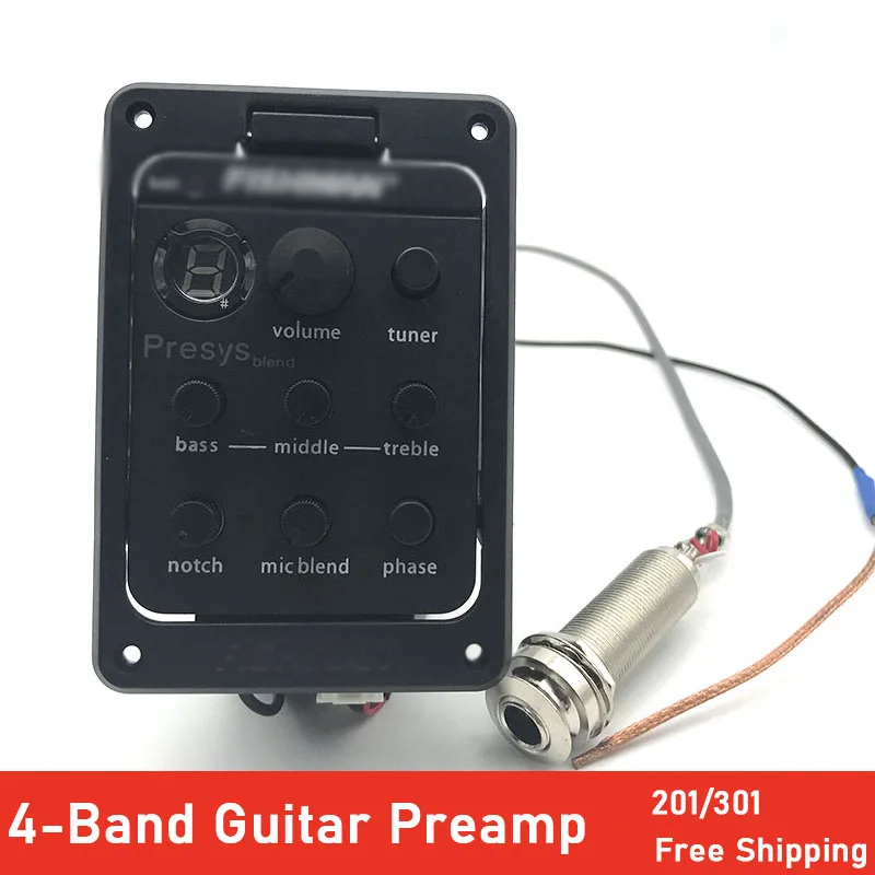 10pcs Top Quality 201/301 Dual Mode Preamp EQ Tuner Guitar Pickup With Mic Beat Board Guitar Accessories Piezo Pickup 10pcs Top Quality 201/301 Dual Mode Preamp EQ Tuner Guitar Pickup With Mic Beat Board Guitar Accessories Piezo Pickup
