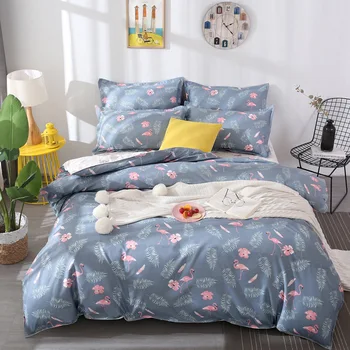

flamingo bedding set luxury kids couple blue duvet cover set bed linen comforter bedding set queen king single bed cover bedspre