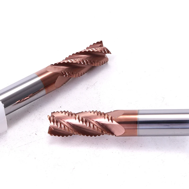 1PCS Roughing End Mill Carbide HRC55 4 Flute Tungsten Steel Milling Cutter Roughing End Mill 4mm 6mm 8mm 10mm 12mm Milling Tools