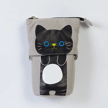 

Boys Girls Pencil Case Canvas School Kawaii 22222 Foldable Student Stationery Multifunction Portable Cute Zipper Novelty