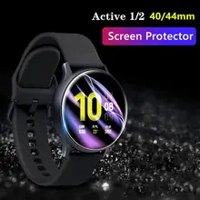 Película completa 3d para samsung galaxy watch, 2 peças, protetor de tela ultrafino para relógio samsung galaxy active 2, acessórios para relógio active2 44mm 40mm