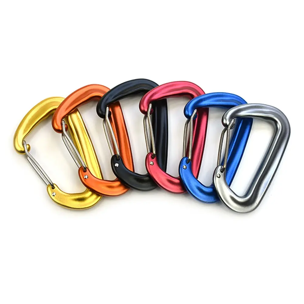 

2 PCS High Duty Carabiner 12KN Ultralight Clip Outdoor Camping Hammocks Traveling Backpacking Wire Gate Carabiners