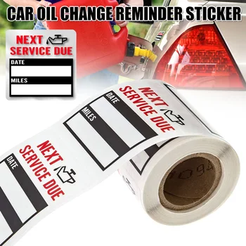 

2019 Oil Change Service Reminder Sticker Clear Window Lite Stock 100pcs/Roll Stickers CSL88