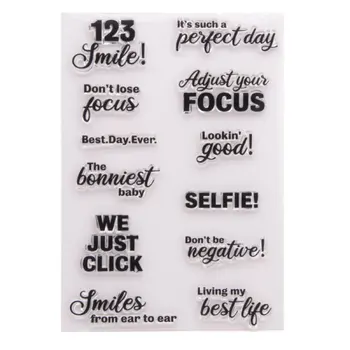 

Encouraging Phrase Transparent Clear Silicone Stamp Seal for DIY Scrapbooking Photo Album Decorative Card Making