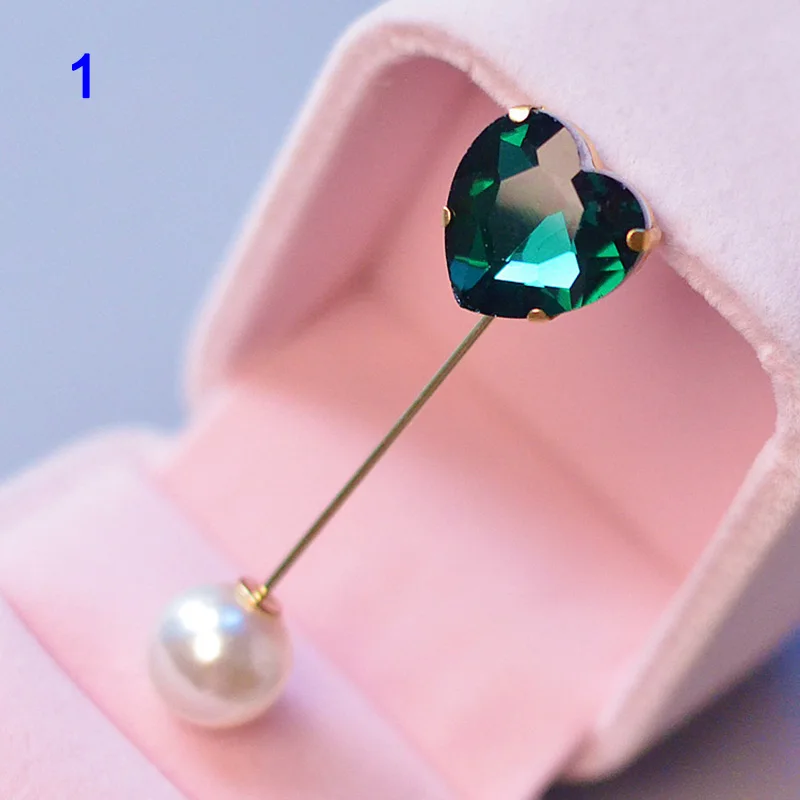 

Corsage Brooch Pin Jewelry Love Heart Shape Fashion Decoration for Coat Dress Scarf KQS8