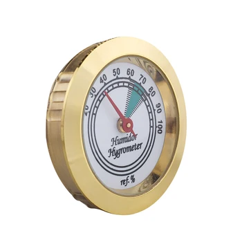 

New 1pcs Mini Decoration Car Ornaments Dial Thermometer Hygrometer Automobile For Cigar Case Humidor