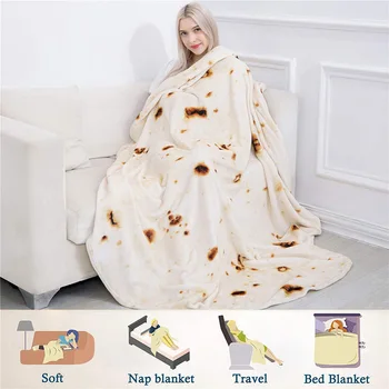 

Funny Food Plush Bedding Outlet Corn Tortilla Blanket Throw Blanket Flannel Fleece Sofa Bedspread Nap Quilt Mat Washable Rug