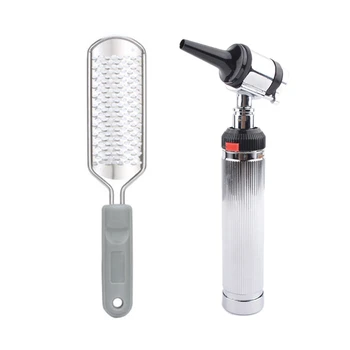 

Callus Shaver Foot File Salon Quality Stainless Steel with Multi-Purpose Set Professional Diagnostic ENT Kit