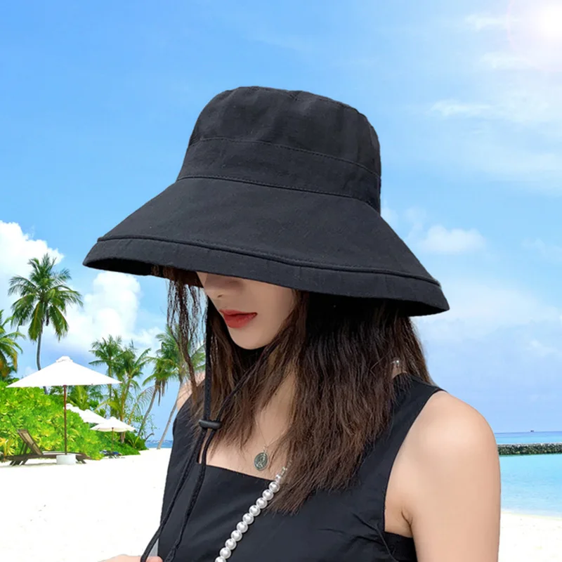 

Hat Women's Korean-style Fashion Network Red-Large-Brimmed Hat Fisherman Hat Female Spring Summer Seaside Beach Topee Sun Protec