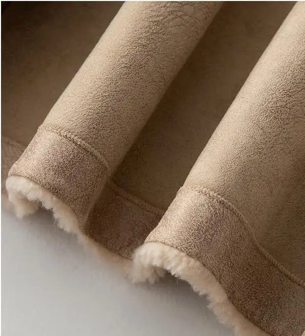 Real Fur Coat Female Wool Jacket Fox Fur Collar Sheep Shearling Autumn Winter Coat Women Clothes Korean Down Coat ZT4287