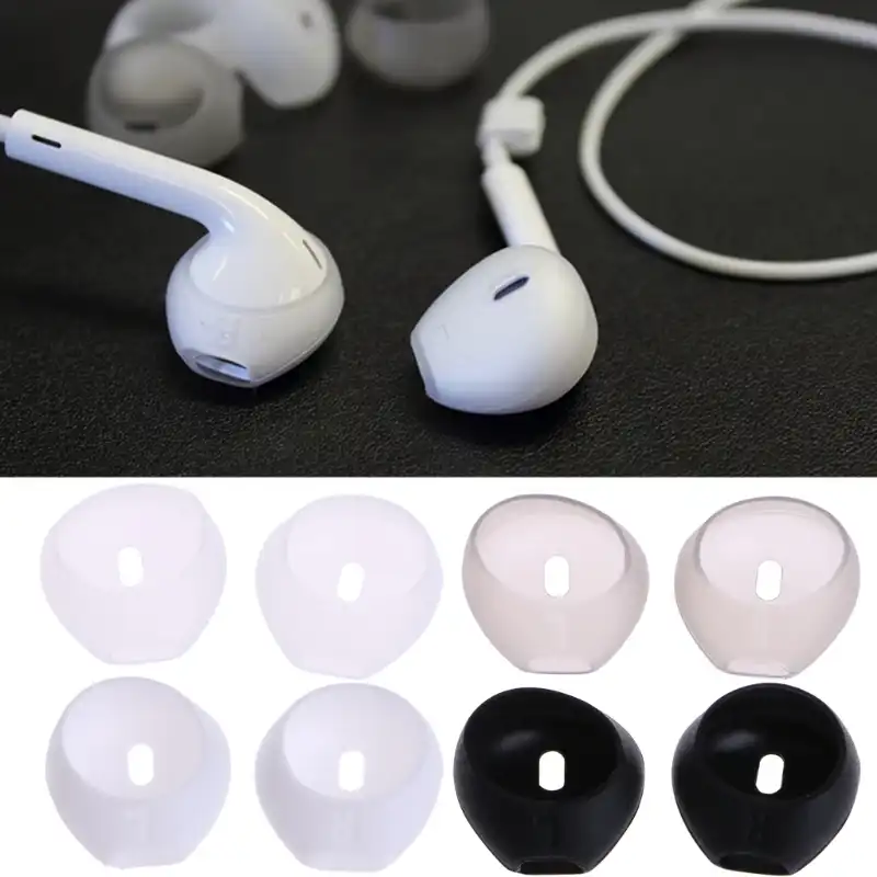 4 pairs silicone eartip earphone earbuds anti-lost ear cap for