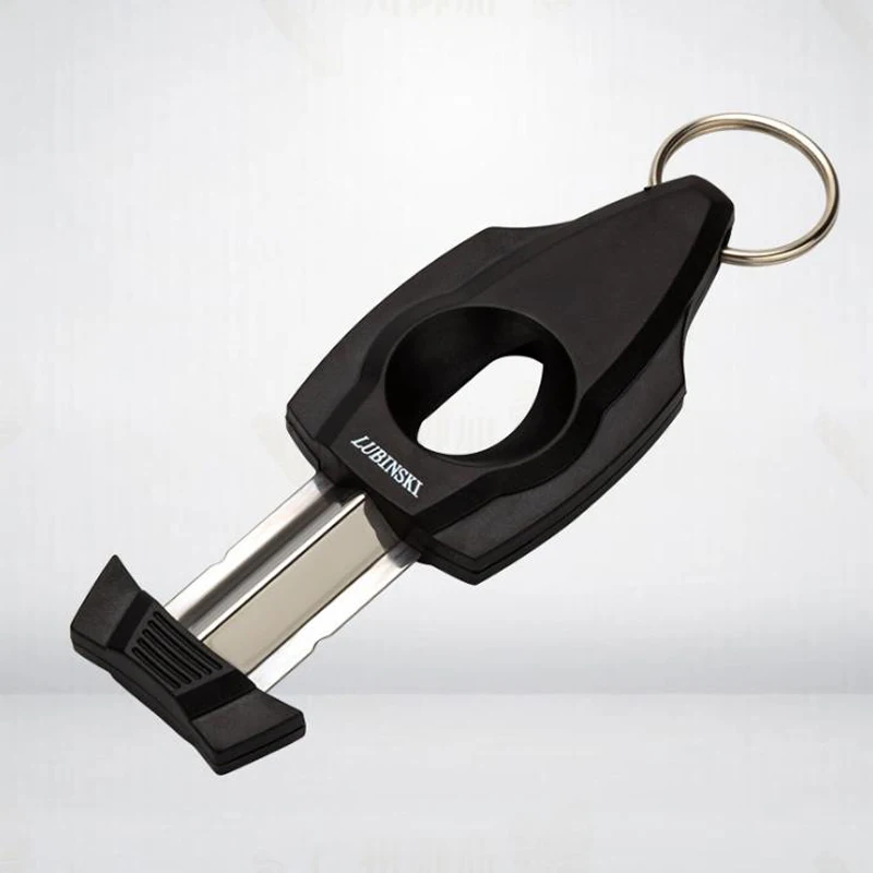 

LUBINSKI Plastic V Shaped Cigar Cutter Sharp Cigarette Cutting Metal Stainless Steel Blade Cigars Scissors For COHIBA