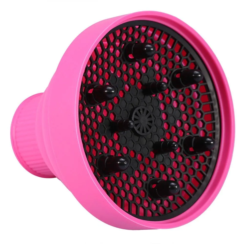 Универсальное гибкое хранение, силикон сушилка для волос капюшон складное хранилище Многофункциональная крышка диффузора прическа воздуходувка - Цвет: Pink