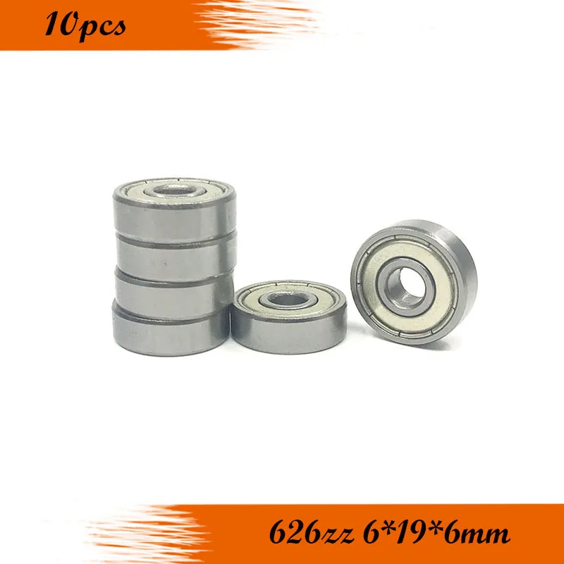 

Free Shipping 10PCS 626ZZ 6X19X6mm 3D Printer Special Bearing Mute Ball Bearings 626 ZZ For Mini 3D Parts