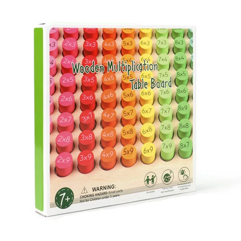 Mathematics 9x9 Multiplication Table Math Toy Montessori Materials learning Digital Early Education Wooden Toys For Children New 8