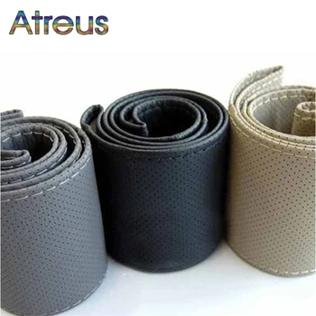 

1Set Car steering wheel cover Leather Hand stitching For Lada Vesta Granta Priora Suzuki SX4 Vitara Hyundai I30 Tucson 2019 2020