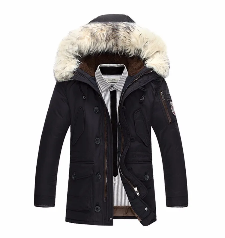 down coat -30 Waterproof Down Brand Clothing Coats 2021 New  Men Big with Fur Collar Thick （Winter) Keep Warm Duck Down Casual Parker down parka