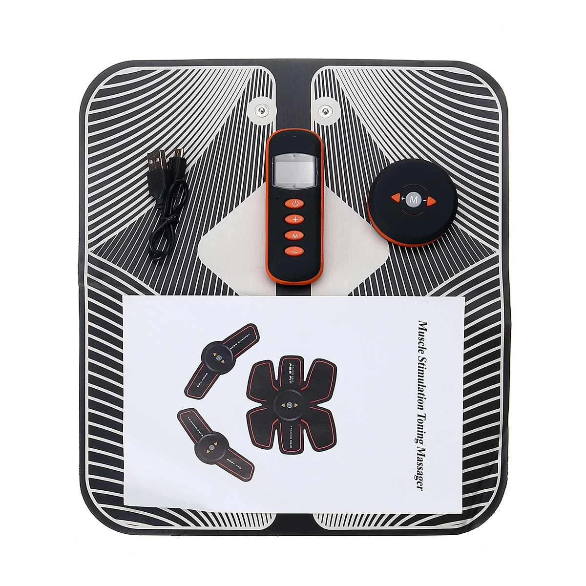 Foot Massager Smart Wireless EMS Muscle Stimulation Foot Acupoint Massage Mat Health Care With or Without Remote Control Version - Цвет: Белый