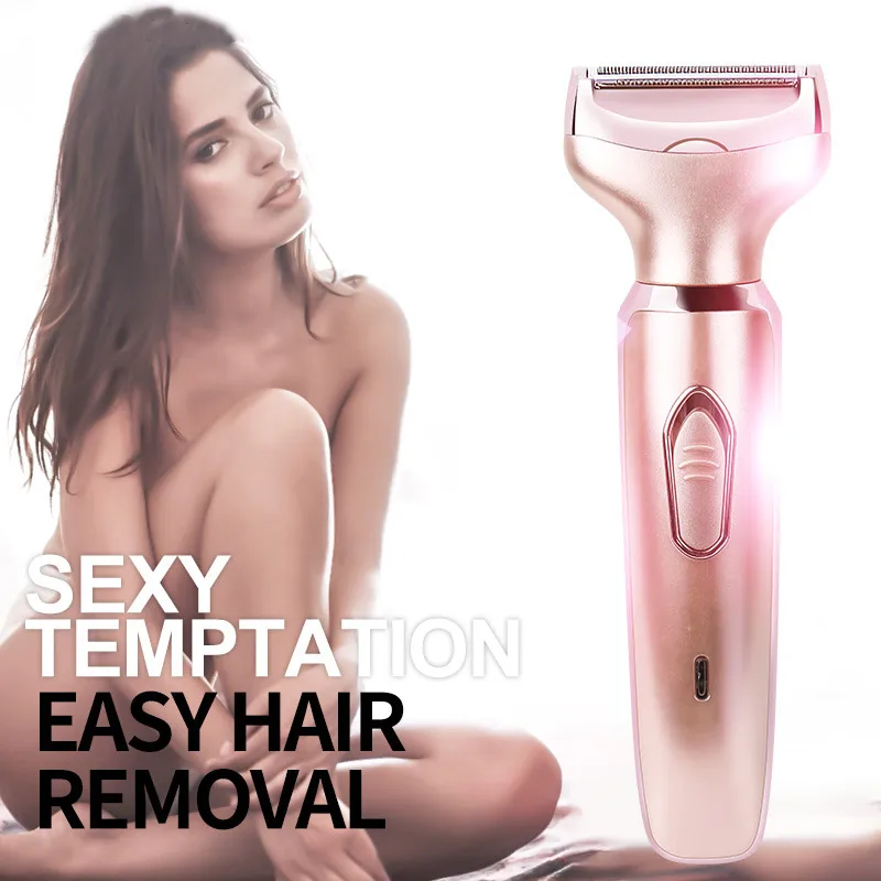 

Multi-Function Electric Shaver For Ladies Stylish USB Charging Razor For Bikini 2-In-1 Waterproof Hair Removal Machine